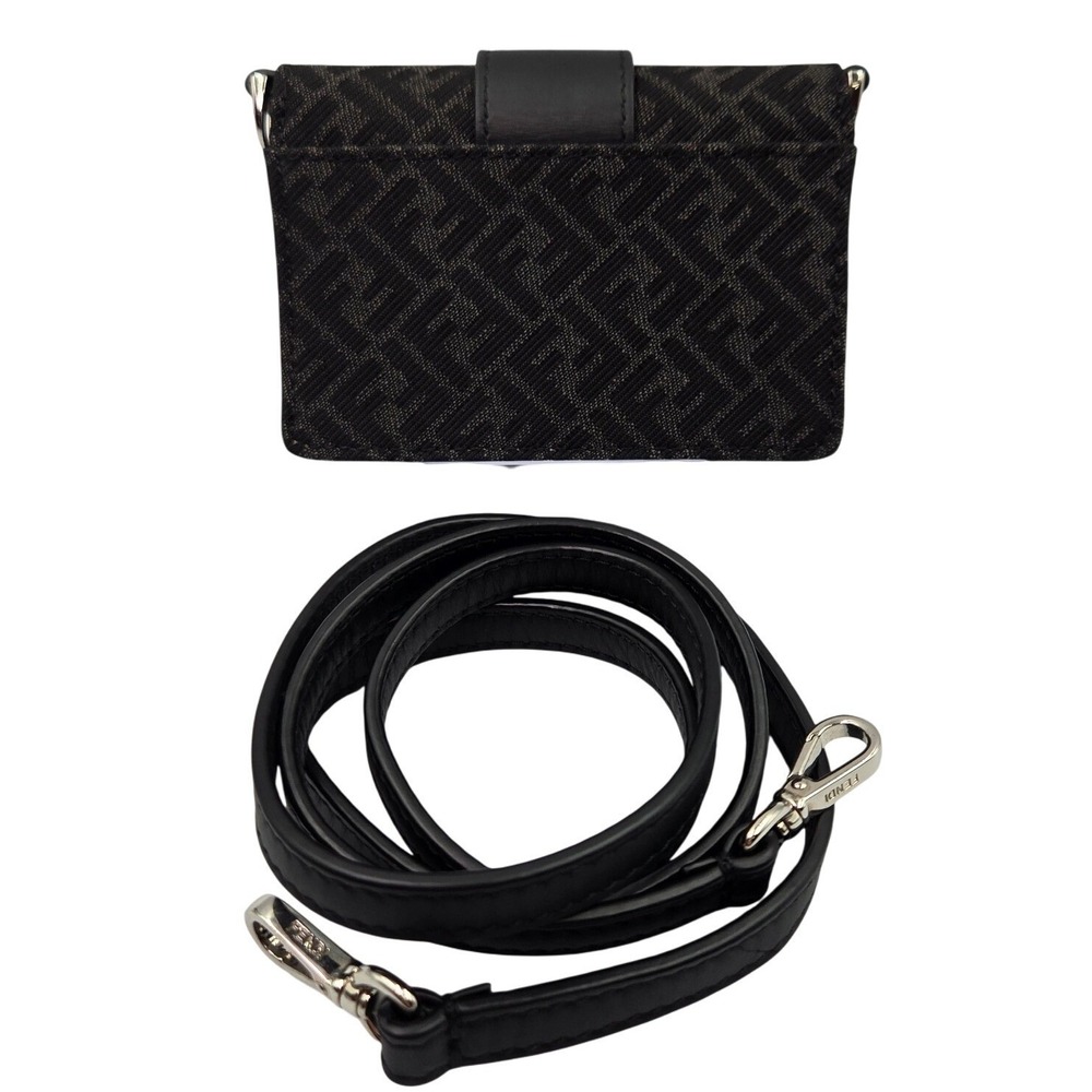 Fendi Mini Baguette Monogram Canvas Leather Strap Authentic NWOT - Picture 4 of 10